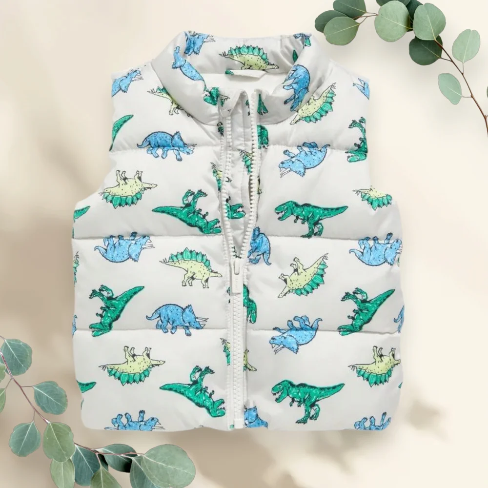 NWT Old Navy Kids/Baby‎ Dinosaur Puffer Jacket Unisex 6-12 Months water resistat